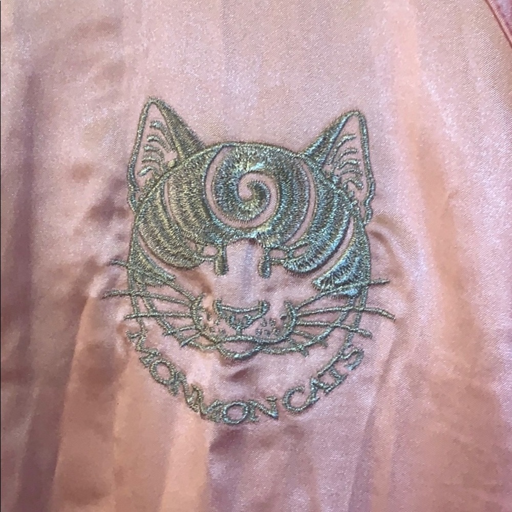 ✨MonMonCats✨ Pink Silk Varsity Jacket - Picture 5 of 9